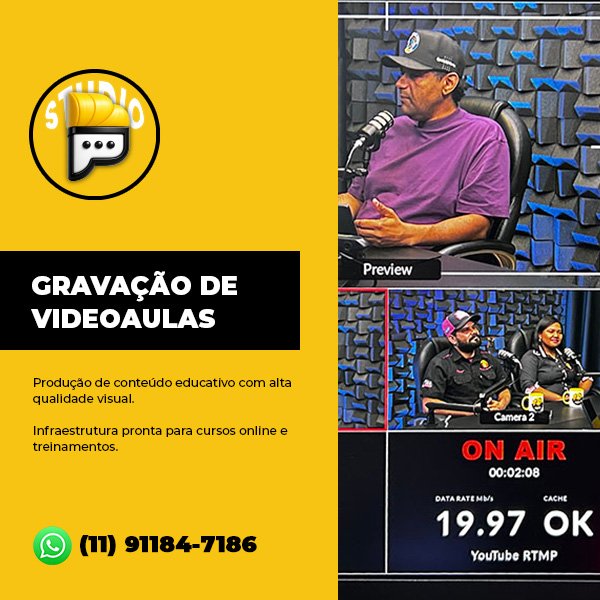 Estudio de podcast em São Paulo - próximo de mim, Pintando Negócios - Locação, gravação, transmissão e live