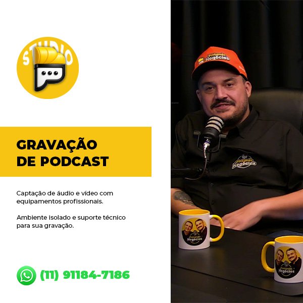 Estudio de podcast em São Paulo - próximo de mim, Pintando Negócios - Locação, gravação, transmissão e live